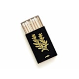 "Sage Matchbox, Gold on Black" - Matchbooks and Matches in black by Jessica Cunningham