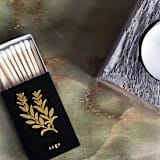 "Sage Matchbox, Gold on Black" - Matchbooks and Matches in black by Jessica Cunningham