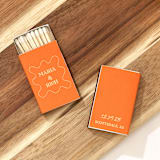 "Pasta Party Organic Frame Matchbox, set of 100" - Matchbooks and Matches in orange by ForYourParty