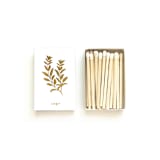 "Sage Matchbox, Gold on White" - Matchbooks and Matches in white by Jessica Cunningham