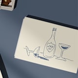 "Wine Bottle Customizable Matchboxes | Set of 50" - Matchbooks and Matches in blue by Paper Haven
