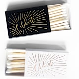 "Celebrate Matchbox, Gold on Black" - Matchbooks and Matches in black by Jessica Cunningham