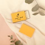 "Toasting Hands Wedding Matchbox, set of 100" - Matchbooks and Matches in beige by ForYourParty