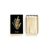 "Thyme Matchbox, Gold on Black" - Matchbooks and Matches in black by Jessica Cunningham