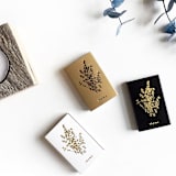 "Thyme Matchbox, Gold on Black" - Matchbooks and Matches in black by Jessica Cunningham