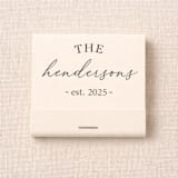 "Custom Script Name Matchbook (Set of 50)" - Matchbooks and Matches in beige by Papel Custom Design