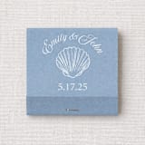 "Custom Seashell Matchbook (Set of 50)" - Matchbooks and Matches in blue by Papel Custom Design