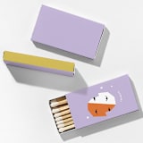 "Color Pop Gemini Matchboxes, Pack of 4" - Matchbooks and Matches in clear by ForYourParty