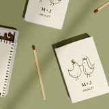 "Wedding Chicks Customizable Matchboxes | Set of 50" - Matchbooks and Matches in green by Paper Haven