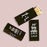 "Kitschy Cocktail Hour Toasting Glasses Triangle Matchbox, set of 100" - Matchbooks and Matches in black by ForYourParty