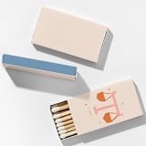 "Color Pop Libra Matchboxes, Pack of 4" - Matchbooks and Matches in gray by ForYourParty