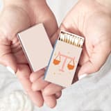 "Color Pop Libra Matchboxes, Pack of 4" - Matchbooks and Matches in gray by ForYourParty