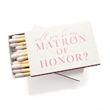 "Will You Be My Matron of Honor Matchbox" - Matchbooks and Matches in pink by Tea and Becky