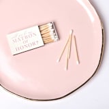 "Will You Be My Matron of Honor Matchbox" - Matchbooks and Matches in pink by Tea and Becky