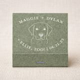 "Custom Dog Matchbook (Set of 50)" - Matchbooks and Matches in green by Papel Custom Design