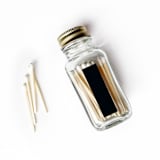 "Honey Gold Noble Fir Jar Matches" - Matchbooks and Matches in gold by Jessica Cunningham