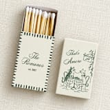"That's Amore Cats Customizable Matchboxes | Set of 50" - Matchbooks and Matches in green by Paper Haven