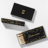 "Gemini Matchboxes, Black and Gold, Pack of 4" - Matchbooks and Matches in pink by ForYourParty
