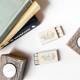 "Book Lover Matchbox, Gold on Ivory" - Matchbooks and Matches in beige by Jessica Cunningham