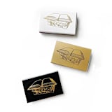 "Book Lover Matchbox, Gold on Ivory" - Matchbooks and Matches in beige by Jessica Cunningham
