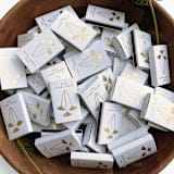 "Queen Anne's Lace Matchbox, Gold on White" - Matchbooks and Matches in white by Jessica Cunningham