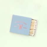 "Eternal Bond Bow Matchbox, set of 100" - Matchbooks and Matches in blue by ForYourParty