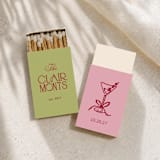 "Pink and Green Customizable Matchboxes | Set of 50" - Matchbooks and Matches in green by Paper Haven
