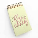 "Keep It Classy Matchbox" - Matchbooks and Matches in green by Tea and Becky