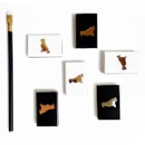 "Labrador Retriever Dog Matchbox, Gold on White" - Matchbooks and Matches in white by Jessica Cunningham