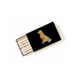 "Labrador Retriever Dog Matchbox, Gold on White" - Matchbooks and Matches in white by Jessica Cunningham