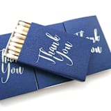 "Blue Thank You Matchbox" - Matchbooks and Matches in blue by Tea and Becky