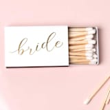 "Bride Matchbox" - Matchbooks and Matches in white by Tea and Becky