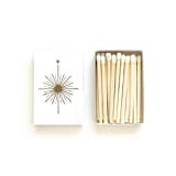 "Compass Rose Matchbox, Gold on White" - Matchbooks and Matches in white by Jessica Cunningham