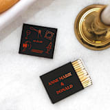 "Pasta Party Hand Drawn Matchbox, set of 100" - Matchbooks and Matches in white by ForYourParty