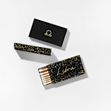 "Libra Matchboxes, Black and Gold, Pack of 4" - Matchbooks and Matches in natural by ForYourParty