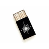 "Compass Rose Matchbox, Silver on Black" - Matchbooks and Matches in black by Jessica Cunningham