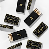 "Zodiac Matchboxes, Black and Gold, Pack of 12" - Matchbooks and Matches in beige by ForYourParty