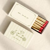 "Tandem Bike Customizable Matchboxes | Set of 50" - Matchbooks and Matches in green by Paper Haven