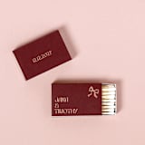 "Modern Names and Date Bow Matchbox, set of 100" - Matchbooks and Matches in red by ForYourParty
