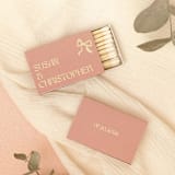 "Modern Names and Date Bow Matchbox, set of 100" - Matchbooks and Matches in red by ForYourParty