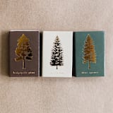 "Noble Fir Tree Matchbox, Gold on Evergreen" - Matchbooks and Matches in green by Jessica Cunningham