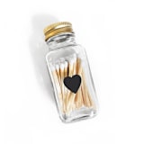 "Classic Heart Match Jar" - Matchbooks and Matches in clear by Jessica Cunningham