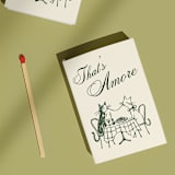 "That's Amore Picnic Customizable Matchboxes | Set of 50" - Matchbooks and Matches in green by Paper Haven
