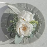 "Ivory Rose Wrist Corsage" - Corsages in blue by Bird of Paradise OS