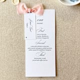 "Blush Pink Wedding Menus with Name Cards | Set Of 10" - Menus in pink by Cotton and Bow