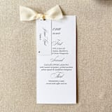 "Ivory Wedding Menus with Place Cards | Set Of 10" - Menus in white by Cotton and Bow