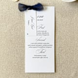 "Navy Blue Dinner Menus with Place Cards | Set Of 10" - Menus in blue by Cotton and Bow