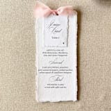 "Blush Pink Shower Menus with Name Cards | Handmade paper | Set Of 10" - Menus in pink by Cotton and Bow