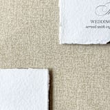 "Ivory Wedding Menus with Name Cards | Handmade paper | Set Of 10" - Menus in white by Cotton and Bow