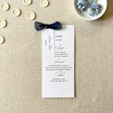 "Black and White Formal Menus with Name Cards | Set Of 10" - Menus in black by Cotton and Bow